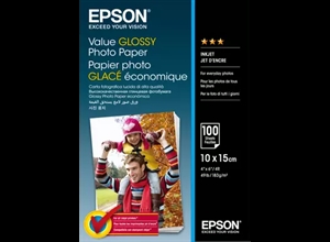 Papel Fotográfico Glossy Epson Value 183 g/m2 - 10x15cm - 100 folhas