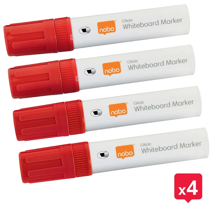 Nobo WB Marker Glide Jumbo inclinado 10mm vermelho (4)