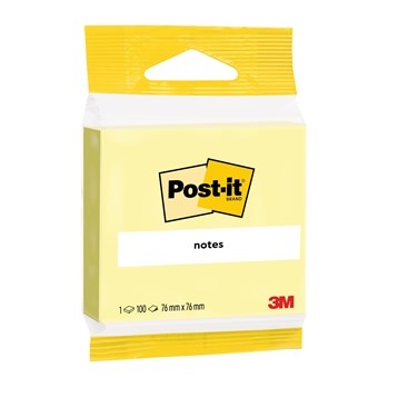 3M Post-it Amarelo Canário 76 x 76 mm, 100 folhas