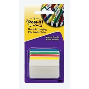 3M Post-it Indexfaner 50,8 x 38,1 Strong "knæk" ass. farver - pack de 4.