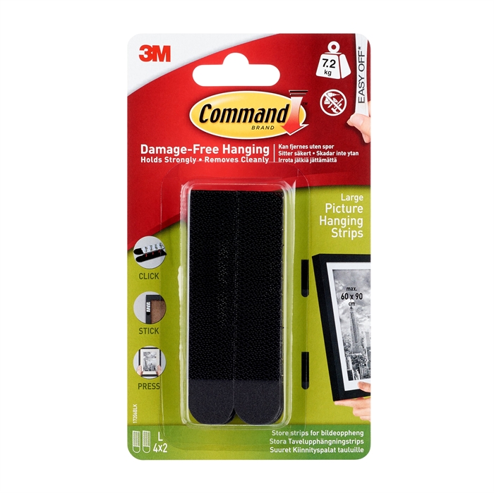 3M Fitas Command para pendurar fotografias, preto