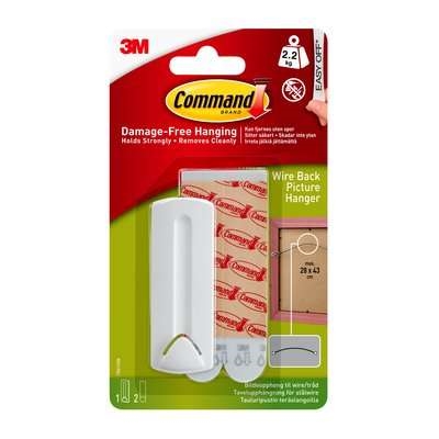 3M Command suporte de imagem para cabos, branco, 1 suporte + 2 resistentes à água.