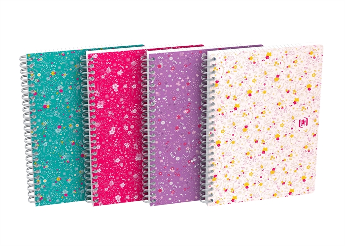 Oxford Floral caderno A5 pautado 60 folhas 90g sortido