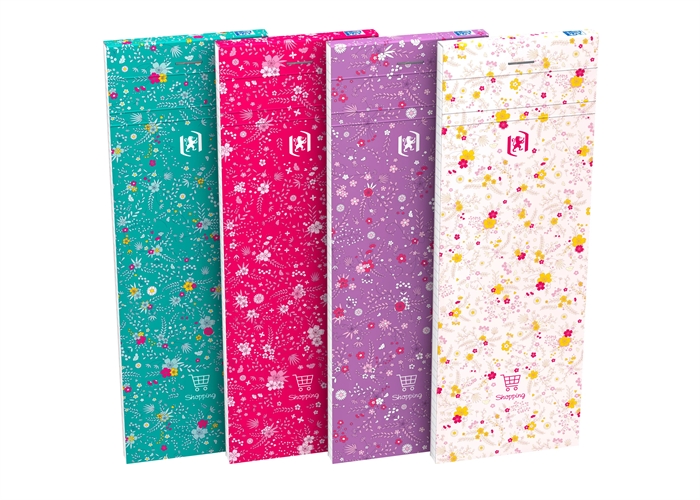 Oxford Bloco de notas floral com 80 folhas 90g sortido.