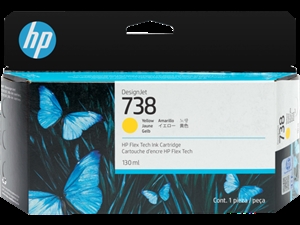 HP 738 130 ml Cartucho de Tinta Amarela DesignJet