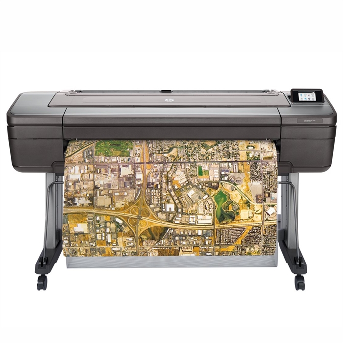 Por favor, traduza para português:

HP DesignJet Z6dr impressora de grande formato de 44" com PostScript e V-Trimmer + inclui 1 ano de serviço no local