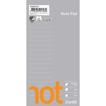 Bantex bloco de notas, 105×210, pautado