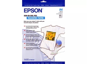 Papel Transfer Epson para Tecido 124 g/m² - A4 - 10 folhas