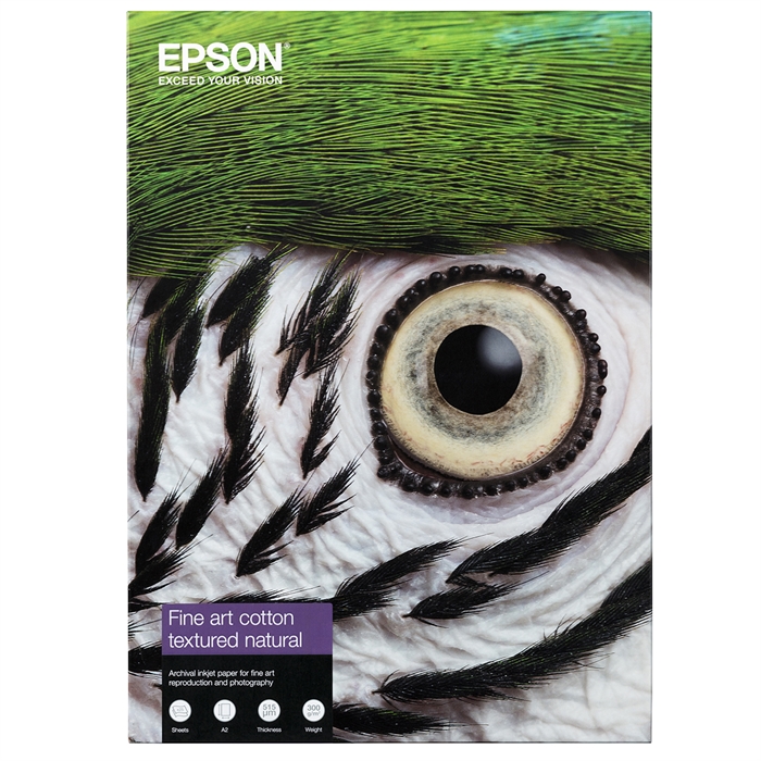 Epson Fine Art Cotton Textured Natural II 300 g/m², A2 25 folhas