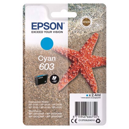 Cartucho de tinta Epson T03U Ciano 603