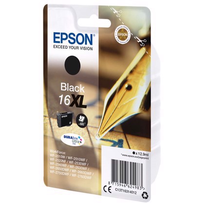 Cartucho de tinta preta Epson T1631 XL