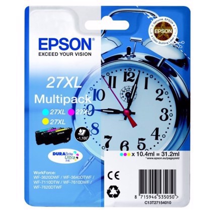 Epson T2715 3-Pack Cartucho de tinta XL tricolor