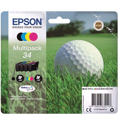 Epson T3466 Conjunto de tinta 4 cores.