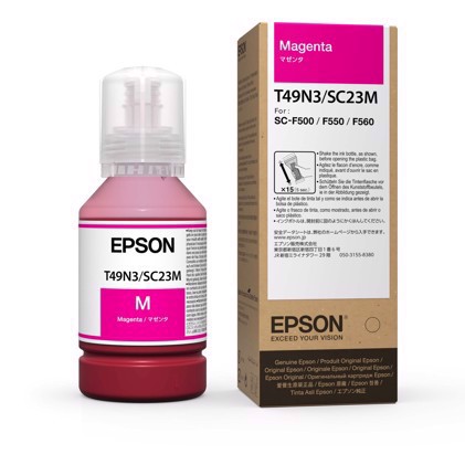 Epson Tinta de Sublimação de Corantes (T49N3) - Magenta 140 ml para Epson F100 e F500