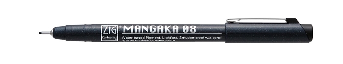 ZIG Mangaka Fineliner 08 Preto