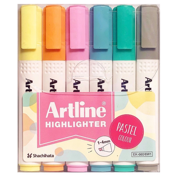 Artline Marcador de Sublinhado 660 Pastel 6-P