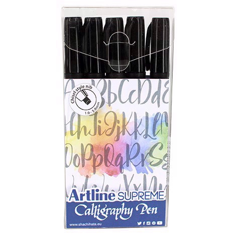 Artline Caneta de Caligrafia Supreme 5 - conjunto preto