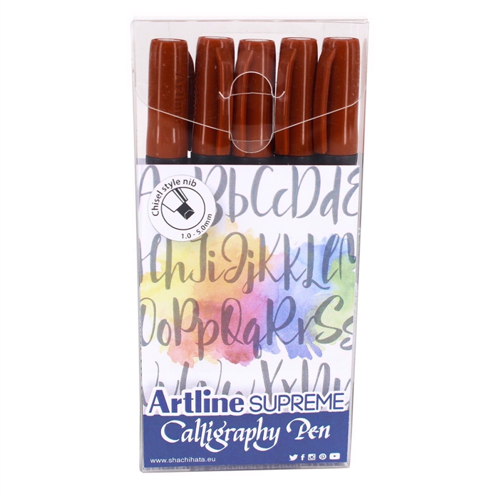 Caneta de Caligrafia Artline Supreme 5 - conjunto sépia