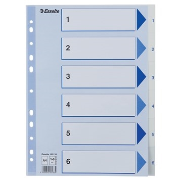 Esselte Registro PP A4 1-6 branco