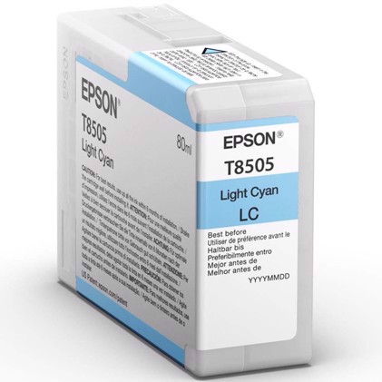 Epson Light Cyan 80 ml ink cartridge T8505 - Epson SureColor P800