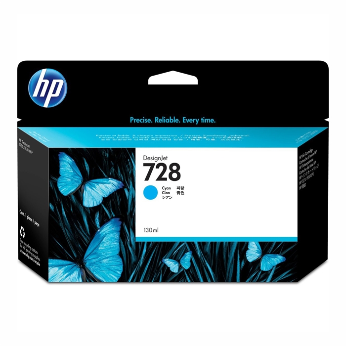 HP 728 130 ml Cartucho de tinta ciano para DesignJet