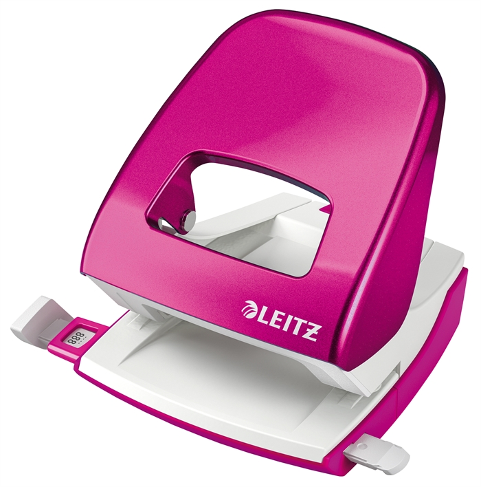 Leitz Hulapparat 5008 WOW 2-huls t/30ark pink.