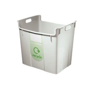 Leitz Lixeira Basko para reciclagem 40L cinza