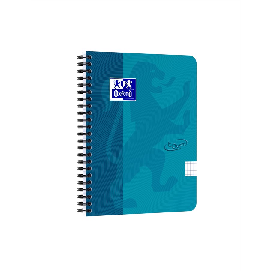 Caderno Oxford Touch B5 com pauta, 70 folhas, 90g, cor turquesa.