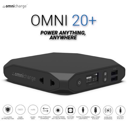 OMNICHARGE Powerbank Omni20+ 20400mAh Preto