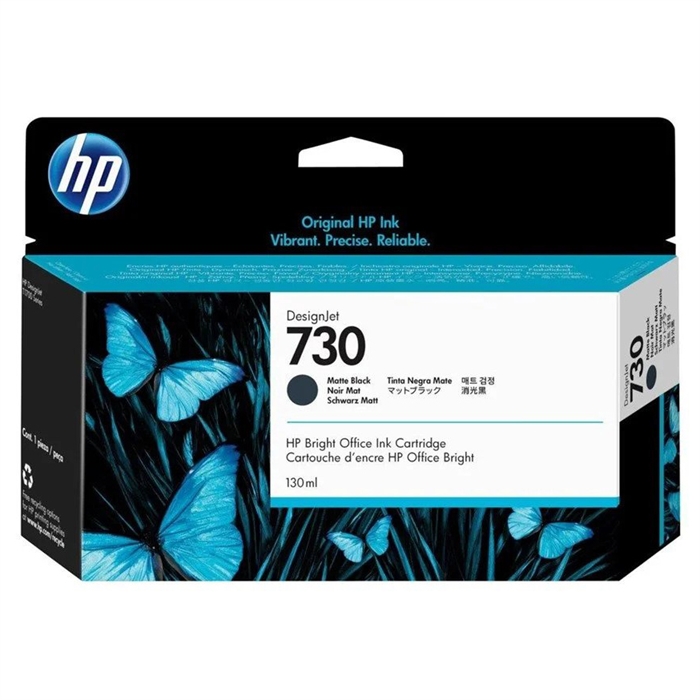 HP 730 130 ml Cartucho de tinta DesignJet preto fosco