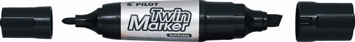 Pilot Marker Twin Marker Jumbo BG 4.0/7.0 preto