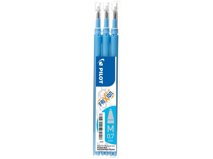 Pilot Frixion Clicker 0,7 refil azul claro (3)