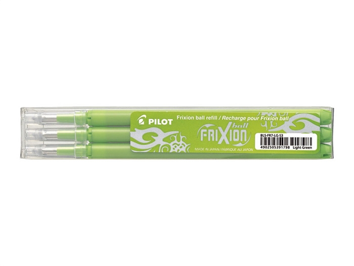 Piloto Frixion Clicker 0,7 recarga verde claro (3)