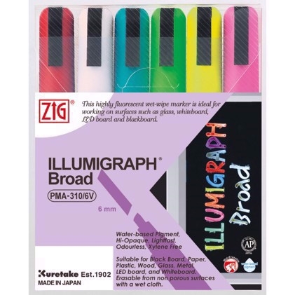 ZIG Illumigraph 6mm 6 - Conjunto