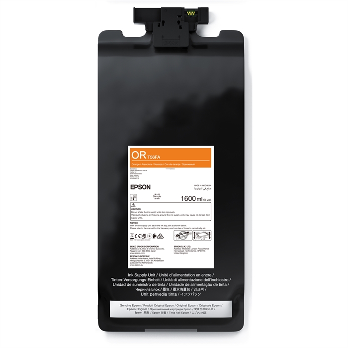 Epson Orange T56FA - Saco de tinta de 1600 ml