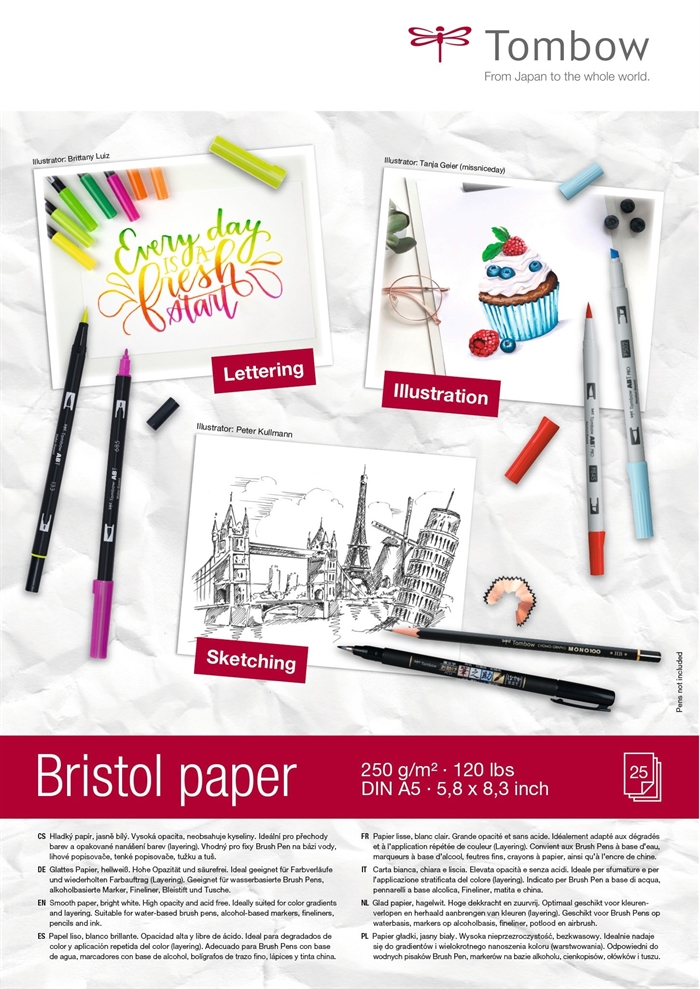 Tombow Sketchbook Bristol A5 250g 25 sheets