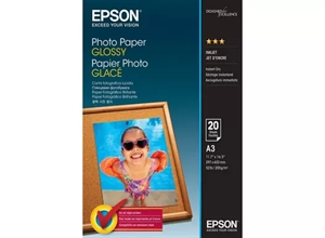 Papel Fotográfico Brilhante Epson 200 g/m² - A3 - 20 folhas