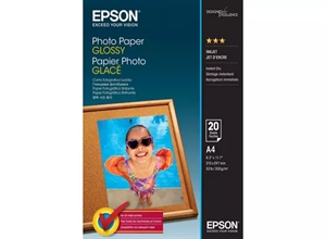 Papel Fotográfico Glossy Epson 200 g/m² - A4 - 20 folhas