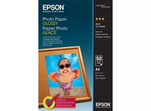 Epson Papel Fotográfico Brilhante 200 g/m² - A4 - 50 folhas