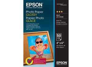 Papel Fotográfico Glossy Epson 200 g/m² - 10x15cm - 50 folhas