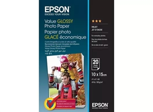 Papel Fotográfico Glossy Value Epson 183 g/m² - 10x15cm - 20 folhas