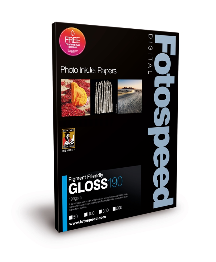 Fotospeed PF Gloss 190 gsm - A3+, 100 folhas .