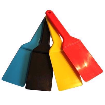 Plastic scraper set rounded - 6.8 cm