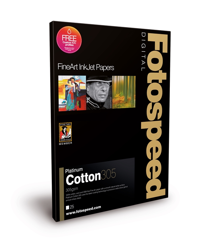 Fotospeed Platinum Cotton 305 g/m² - A3, 25 folhas 