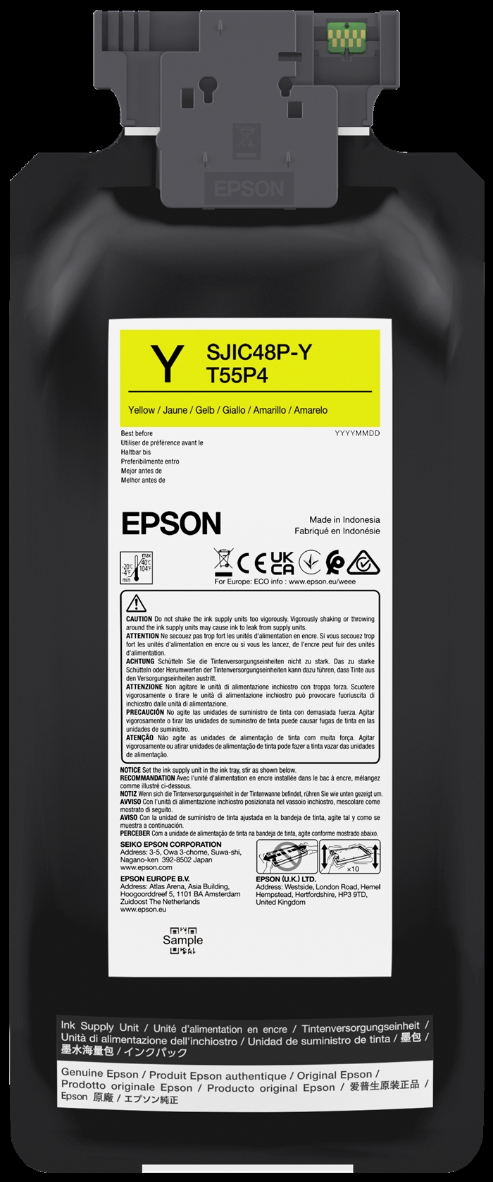 Epson cartucho de tinta amarelo para Epson ColorWorks C8000